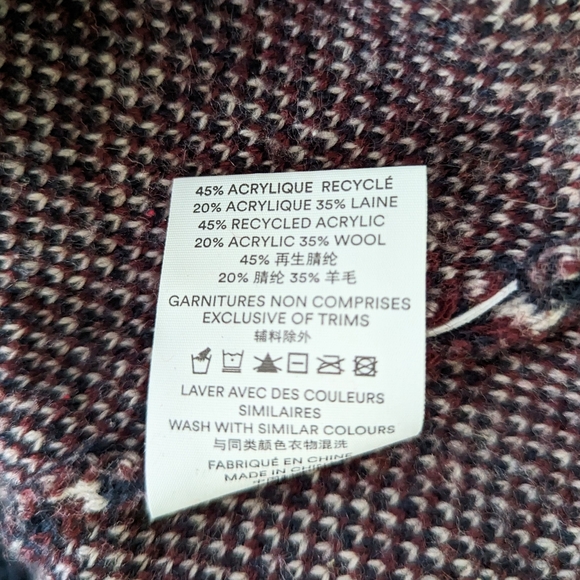 Frank & Oak Wool Navy Crewneck Sweater Men's Large - Picture 5 of 6